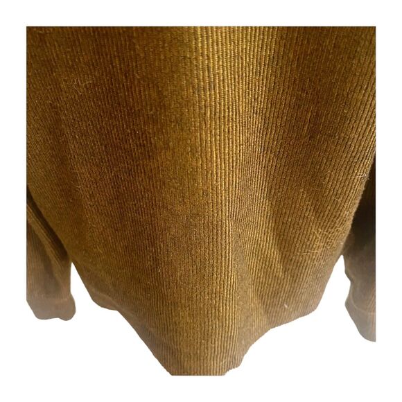 Urban Outfitters Deep V Ribbed Cropped Sweater Size XS Brown Gold - Picture 7 of 10